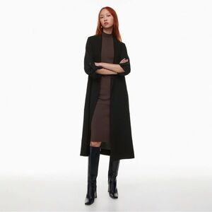 Babaton Long Black Duster Coat